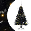Vidaxx árbol de Navidad artificial preiluminado con 150 LED negro 120 cm PVC