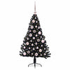 Vidaxx albero di Natale artificiale preilluminato con 150 LED nero 120 cm PVC