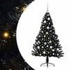 Vidaxx árbol de Navidad artificial preiluminado con 150 LED negro 120 cm PVC