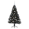 Vidaxx árbol de Navidad artificial preiluminado con 150 LED negro 120 cm PVC