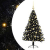 Vidaxx árbol de Navidad artificial preiluminado con 150 LED negro 120 cm PVC