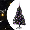 Vidaxx árbol de Navidad artificial preiluminado con 150 LED negro 120 cm PVC