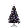 Vidaxx árbol de Navidad artificial preiluminado con 150 LED negro 120 cm PVC