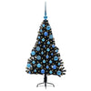 Vidaxx albero di Natale artificiale preilluminato con 150 LED nero 120 cm PVC