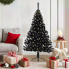 VidaXL albero di Natale artificiale preilluminato con 150 LED nero 150 cm PVC