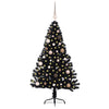 VidaXL albero di Natale artificiale preilluminato con 150 LED nero 150 cm PVC