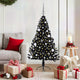 VidaXL Árbol de Navidad artificial preiluminado con 150 LED negro 150 cm PVC