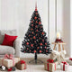 VidaXL albero di Natale artificiale preilluminato con 150 LED nero 150 cm PVC