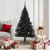 VidaXL Árbol de Navidad artificial preiluminado con 150 LED negro 150 cm PVC