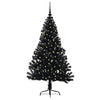 VidaXL Árbol de Navidad artificial preiluminado con 150 LED negro 150 cm PVC