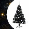 VidaXL Árbol de Navidad artificial preiluminado con 150 LED negro 150 cm PVC