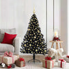 VidaXL Árbol de Navidad artificial preiluminado con 150 LED negro 150 cm PVC