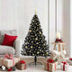 VidaXL albero di Natale artificiale preilluminato con 150 LED nero 150 cm PVC