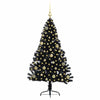 VidaXL Árbol de Navidad artificial preiluminado con 150 LED negro 150 cm PVC