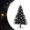 VidaXL Árbol de Navidad artificial preiluminado con 150 LED negro 150 cm PVC