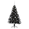 Vidaxl kunstmatig voorverlicht kerstboom met 150 led zwart 150 cm pvc