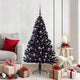 VidaXL albero di Natale artificiale preilluminato con 150 LED nero 150 cm PVC