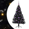 VidaXL Árbol de Navidad artificial preiluminado con 150 LED negro 150 cm PVC