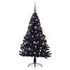 VidaXL Árbol de Navidad artificial preiluminado con 150 LED negro 150 cm PVC