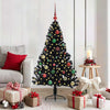 VidaXL Árbol de Navidad artificial preiluminado con 150 LED negro 150 cm PVC