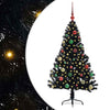 VidaXL albero di Natale artificiale preilluminato con 150 LED nero 150 cm PVC