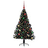 VidaXL albero di Natale artificiale preilluminato con 150 LED nero 150 cm PVC