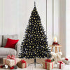 Vidaxx albero di Natale artificiale preilluminato con 300 LED nero 180 cm PVC