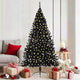 Vidaxx árbol de Navidad artificial preiluminado con 300 LED negro 180 cm PVC