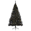 Vidaxx albero di Natale artificiale preilluminato con 300 LED nero 180 cm PVC