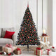 Vidaxx albero di Natale artificiale preilluminato con 300 LED nero 180 cm PVC