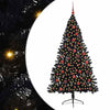 Vidaxx albero di Natale artificiale preilluminato con 300 LED nero 180 cm PVC