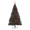 Vidaxx albero di Natale artificiale preilluminato con 300 LED nero 180 cm PVC