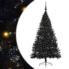Vidaxx árbol de Navidad artificial preiluminado con 300 LED negro 180 cm PVC
