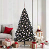 Vidaxx árbol de Navidad artificial preiluminado con 300 LED negro 180 cm PVC
