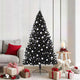 Vidaxx árbol de Navidad artificial preiluminado con 300 LED negro 180 cm PVC