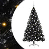 Vidaxx albero di Natale artificiale preilluminato con 300 LED nero 180 cm PVC