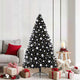 Vidaxx albero di Natale artificiale preilluminato con 300 LED nero 180 cm PVC