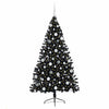 Vidaxx árbol de Navidad artificial preiluminado con 300 LED negro 180 cm PVC