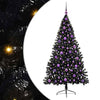Vidaxx árbol de Navidad artificial preiluminado con 300 LED negro 180 cm PVC