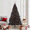 VidaXL Árbol de Navidad artificial preiluminado con 300 LED negro 210 cm PVC