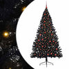 VidaXL Árbol de Navidad artificial preiluminado con 300 LED negro 210 cm PVC