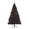 VidaXL Árbol de Navidad artificial preiluminado con 300 LED negro 210 cm PVC