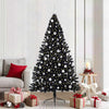 VidaXL Árbol de Navidad artificial preiluminado con 300 LED negro 210 cm PVC