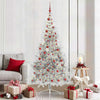 Albero di Natale artificiale preilluminato Vidaxx con 300 LED argento tappo da 210 cm