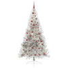 Albero di Natale artificiale preilluminato Vidaxx con 300 LED argento tappo da 210 cm