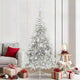 Albero di Natale artificiale preilluminato Vidaxx con 300 LED argento tappo da 210 cm