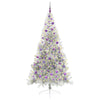Albero di Natale artificiale preilluminato Vidaxx con 300 LED argento tappo da 210 cm
