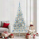 Albero di Natale artificiale preilluminato Vidaxx con 300 LED argento tappo da 210 cm