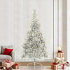 Vidaxx albero di Natale artificiale preilluminato con 300 LED argento tappo da 240 cm
