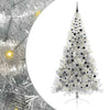 Árbol de Navidad artificial vidaxx preiluminado con 300 LED plateado 240 cm